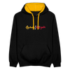 Lächeln beim Nörgeln - Kontrast Hoodie - Schwarz/Gold