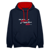 Mir kann keena... Mich könn'n alle... - Kontrast Hoodie - Navy/Rot