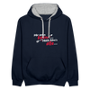 Mir kann keena... Mich könn'n alle... - Kontrast Hoodie - Navy/Grau meliert