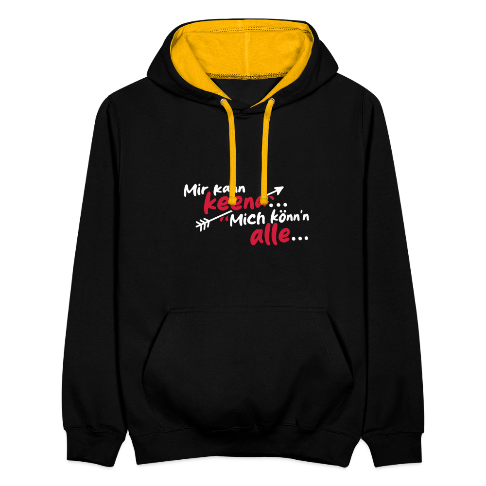Mir kann keena... Mich könn'n alle... - Kontrast Hoodie - Schwarz/Gold