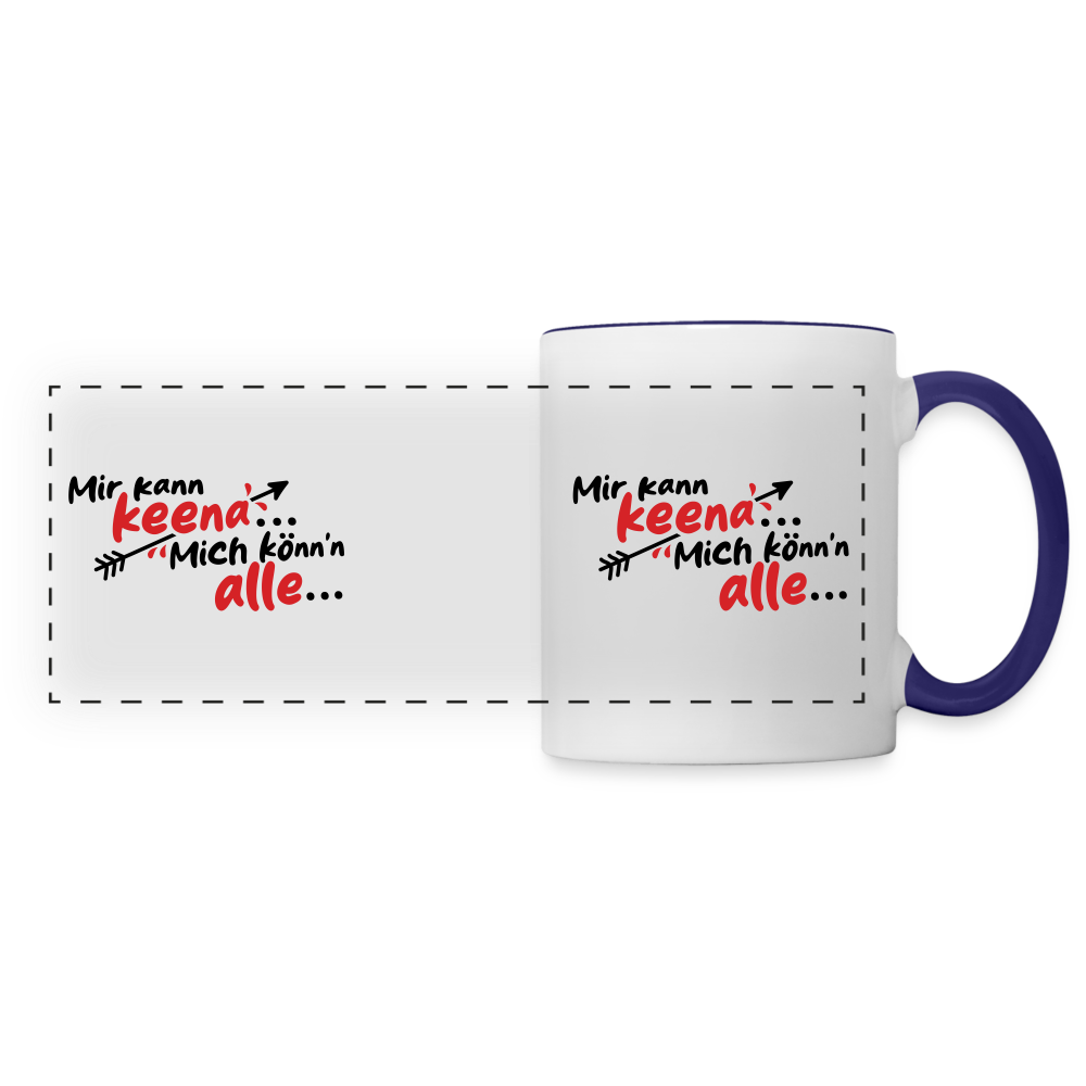 Mir kann keena... Mich könn'n alle... - Tasse zweifarbig - Weiß/Kobaltblau