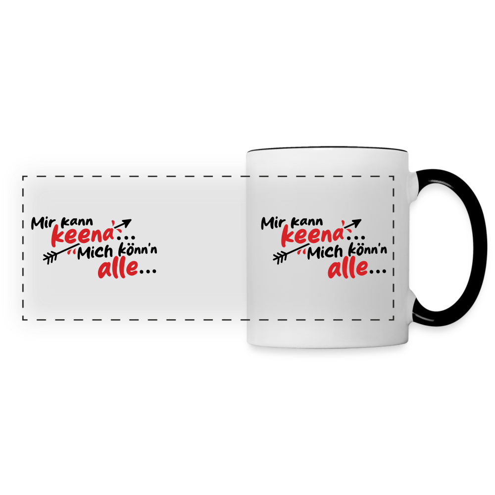 Mir kann keena... Mich könn'n alle... - Tasse zweifarbig - Weiß/Schwarz