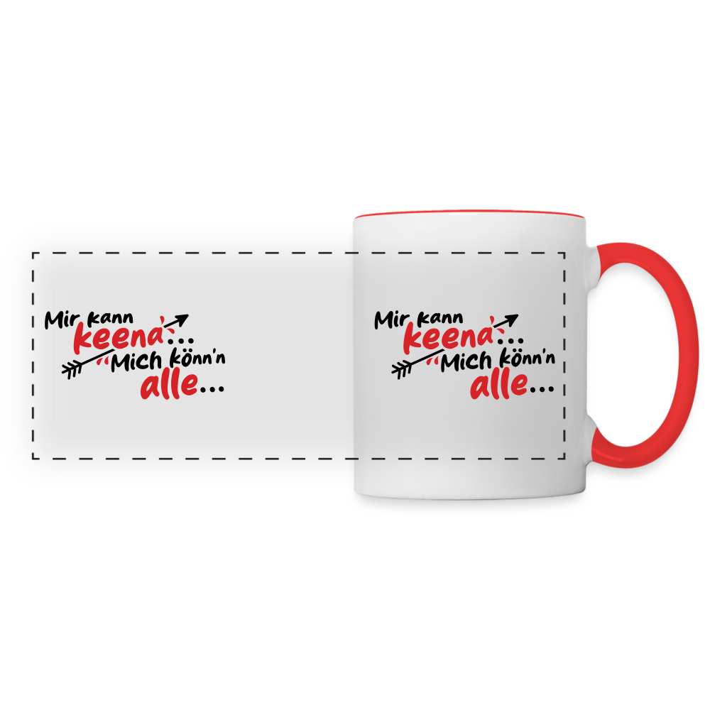 Mir kann keena... Mich könn'n alle... - Tasse zweifarbig - Weiß/Rot