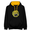 Wennde lachst, mach ick mit! - Kontrast Hoodie - Schwarz/Gold