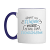 Könnt' ick fliejen, wär ick zu faul zum Flüjelschlagen - Tasse zweifarbig