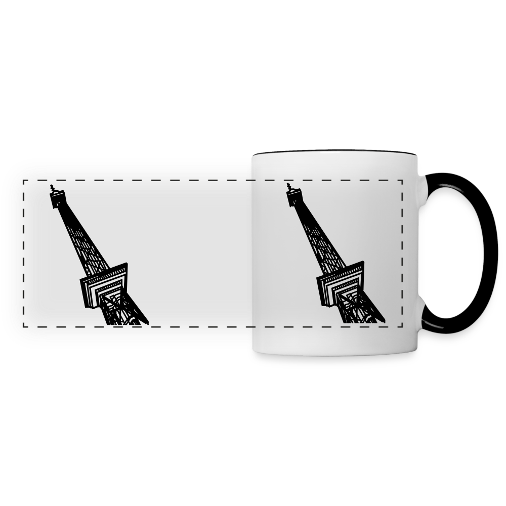 Der Funkturm - Tasse zweifarbig - Weiß/Schwarz