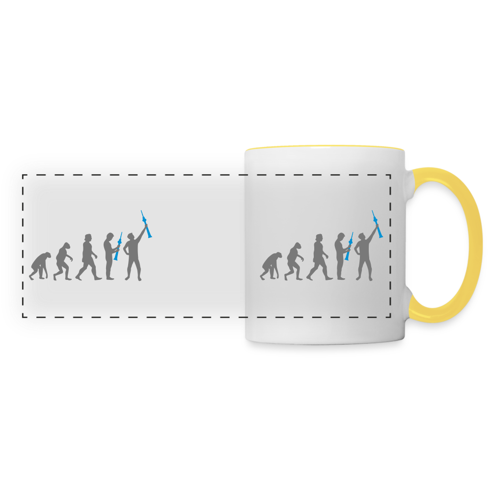 Evolution - Tasse zweifarbig - Weiß/Gelb