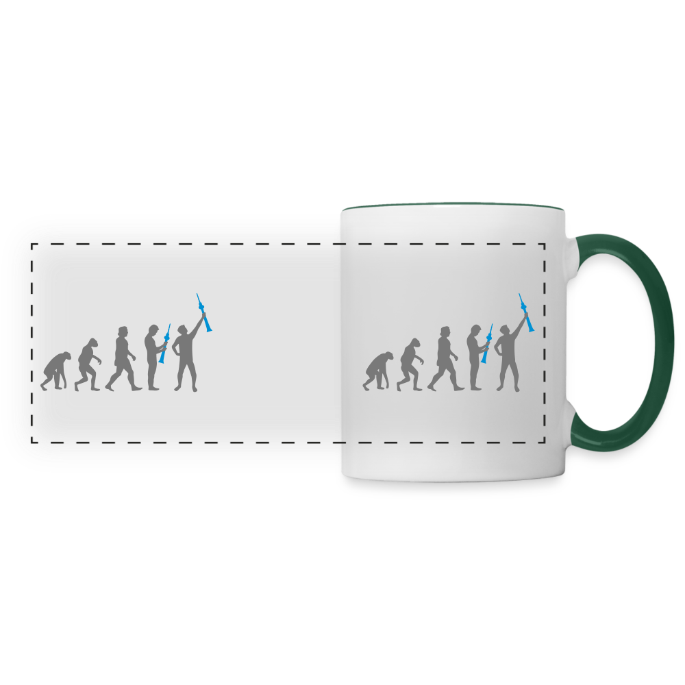 Evolution - Tasse zweifarbig - Weiß/Dunkelgrün