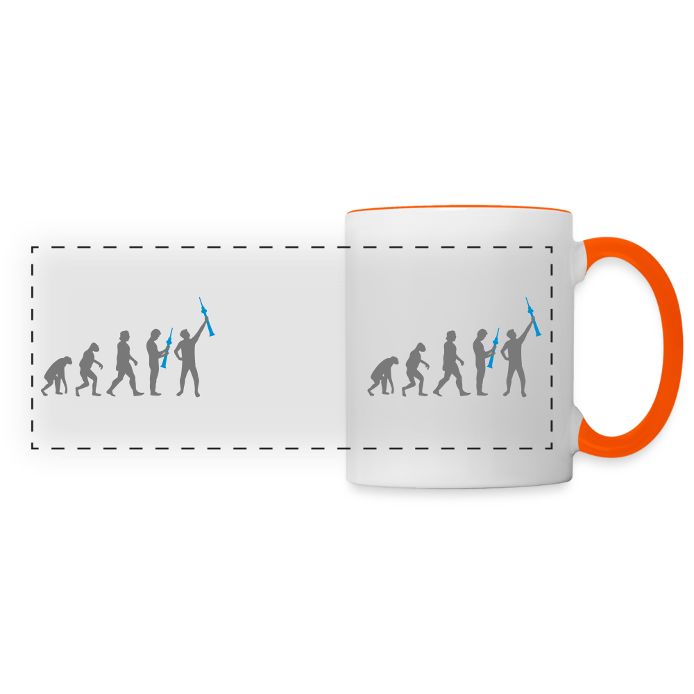 Evolution - Tasse zweifarbig - Weiß/Orange