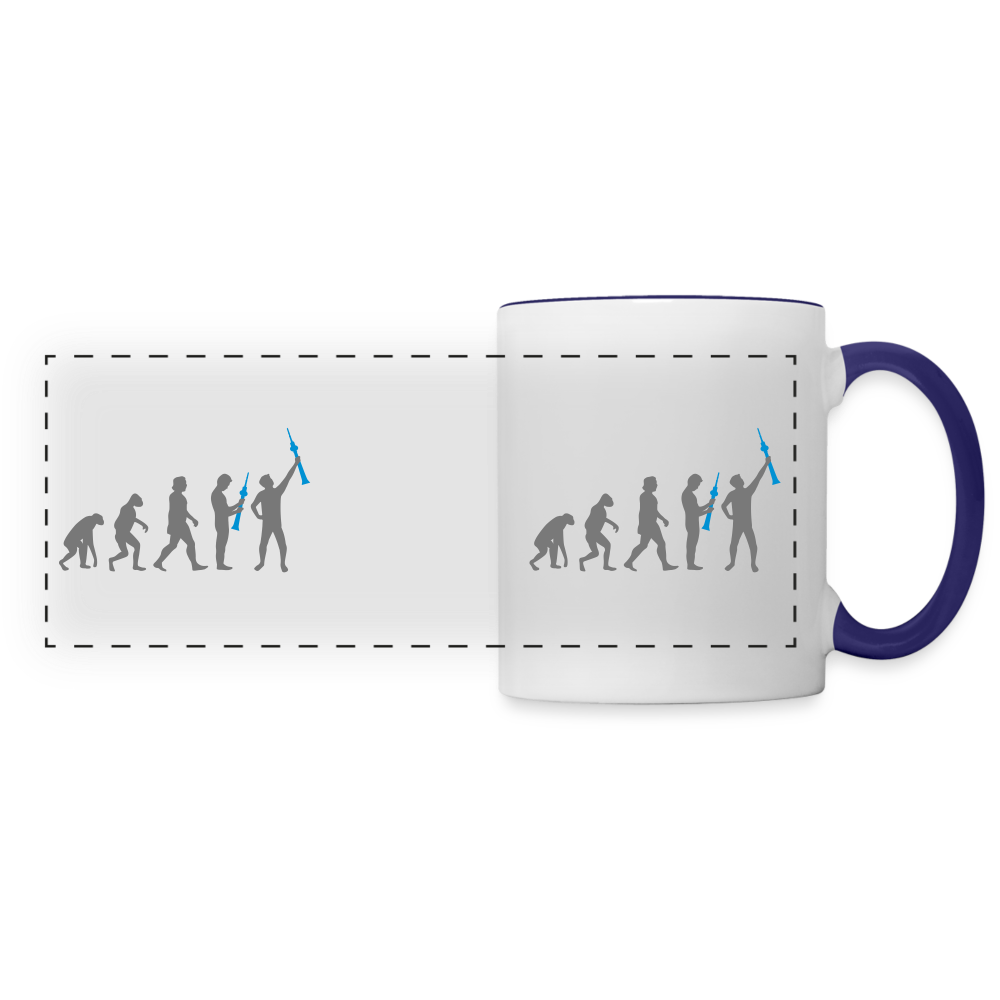 Evolution - Tasse zweifarbig - Weiß/Kobaltblau