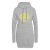 Wennde lachst, mach ick mit! - Hoodie-Kleid - Grau meliert