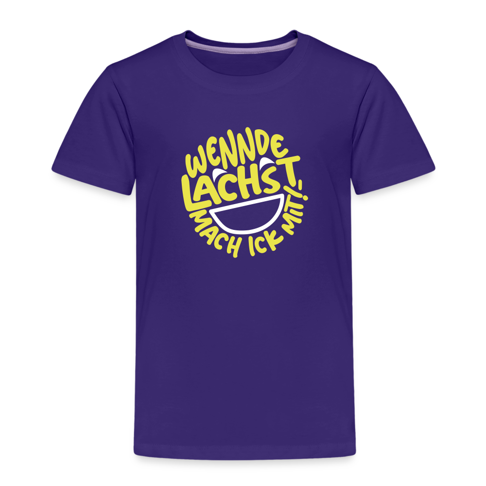 Wennde lachst, mach ick mit! - Kinder Premium T-Shirt - Lila