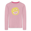 Wennde lachst, mach ick mit! - Kinder Langarmshirt - Hellrosa