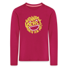 Wennde lachst, mach ick mit! - Kinder Langarmshirt - dunkles Pink