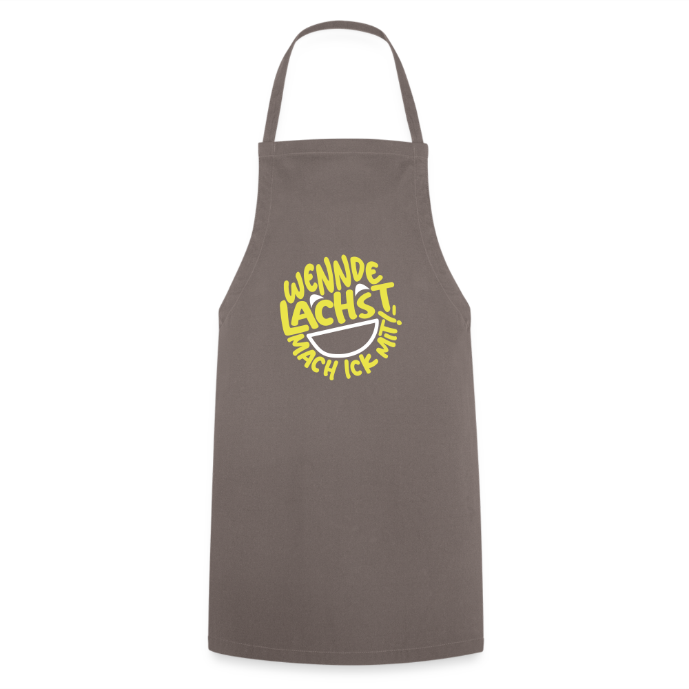 Wennde lachst, mach ick mit! - Kochschürze - Grau