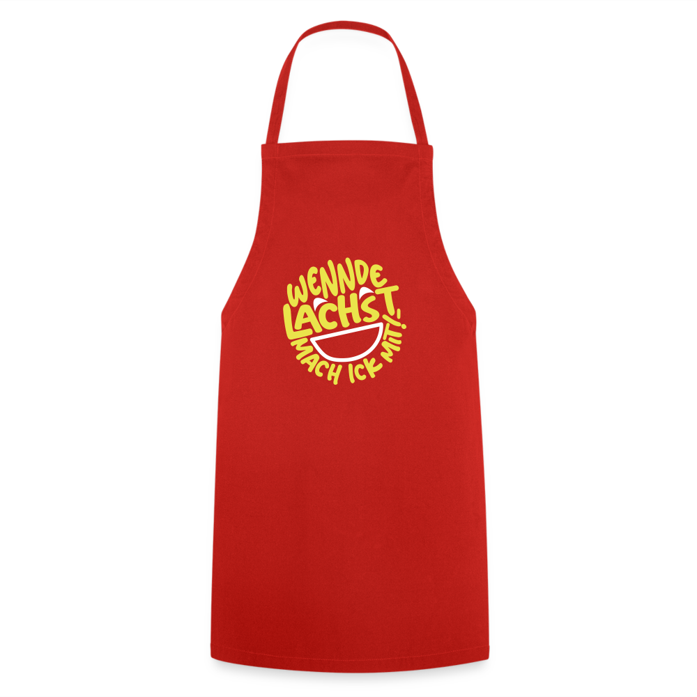 Wennde lachst, mach ick mit! - Kochschürze - Rot