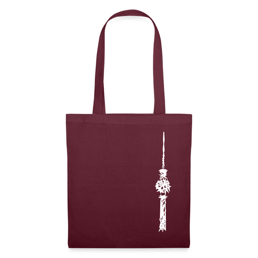 Fernsehturm Zick zack - Stoffbeutel - Burgunderrot