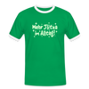 Mehr Jlitzer im Alltag! - Männer Ringer T-Shirt - Kelly Green/Weiß