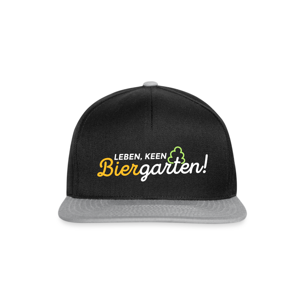 Leben, keen Biergarten! - Snapback Cap - Schwarz/Grau