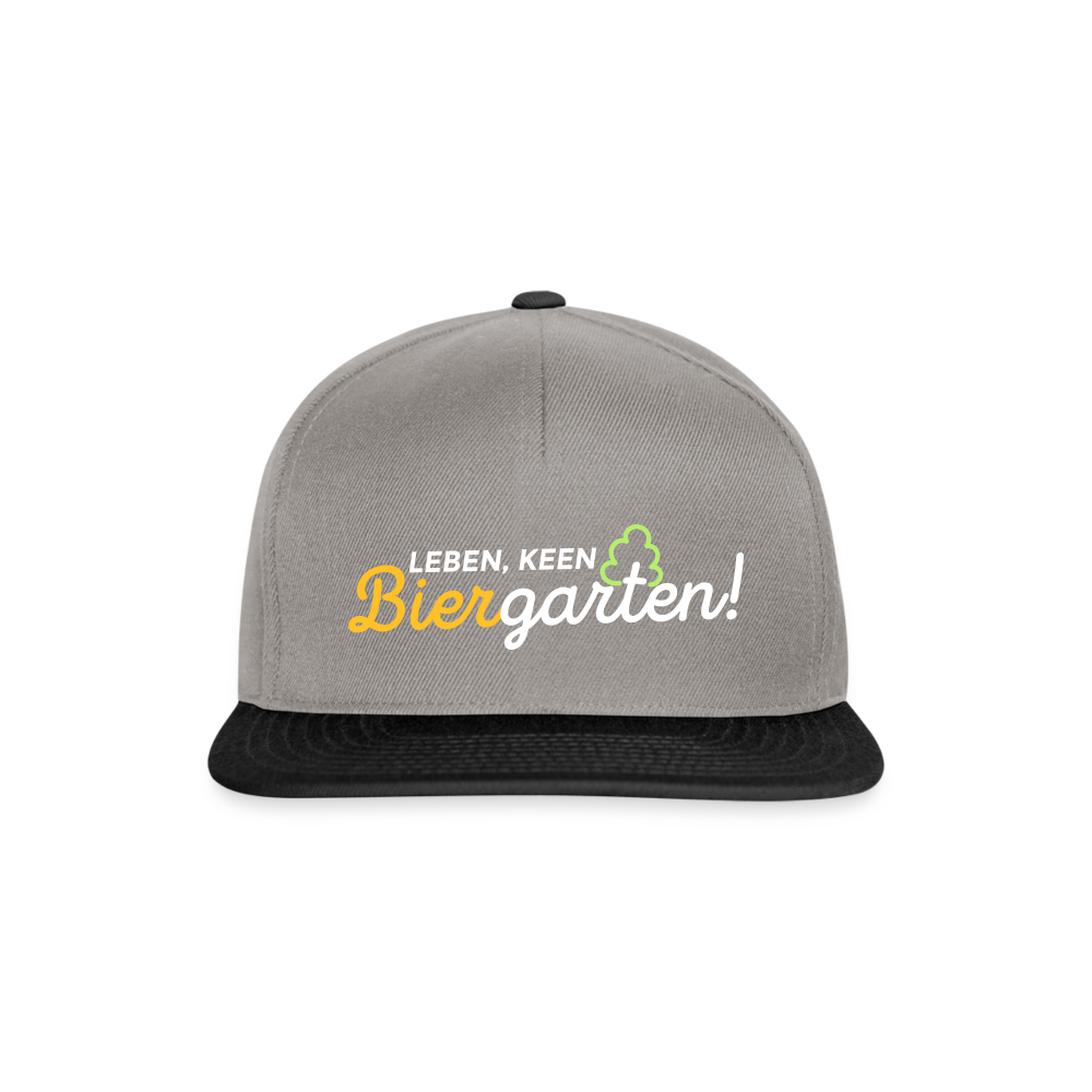 Leben, keen Biergarten! - Snapback Cap - Graphit/Schwarz