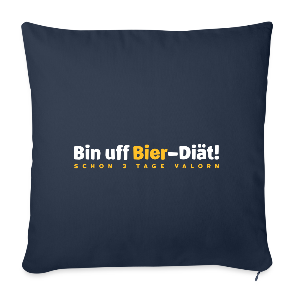 Bin uff Bier-Diät! (schon 3 Tage valorn) - Sofakissen mit Füllung (45 x 45 cm) - Navy