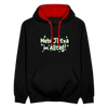 Mehr Jlitzer im Alltag! - Kontrast Hoodie - Schwarz/Rot