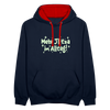 Mehr Jlitzer im Alltag! - Kontrast Hoodie - Navy/Rot