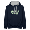 Mehr Jlitzer im Alltag! - Kontrast Hoodie - Navy/Grau meliert