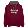 Mehr Jlitzer im Alltag! - Kontrast Hoodie - Weinrot/Anthrazit