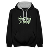 Mehr Jlitzer im Alltag! - Kontrast Hoodie - Schwarz/Grau meliert