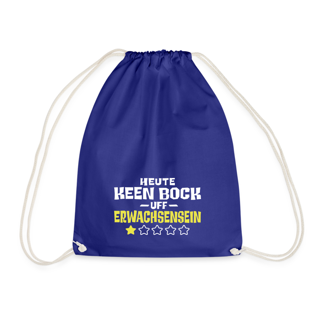 Keen Bock uff Erwachsensein - Turnbeutel - Königsblau