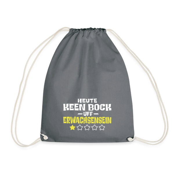 Keen Bock uff Erwachsensein - Turnbeutel - Grau