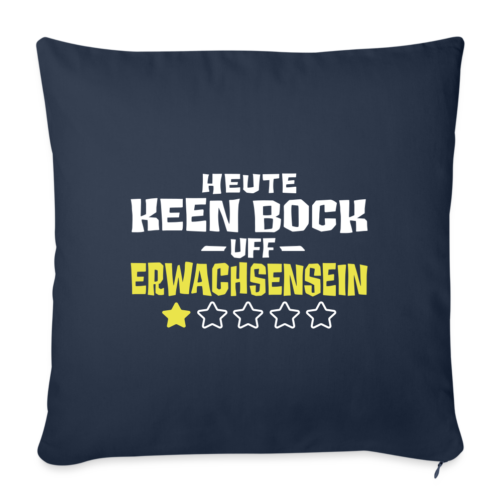 Keen Bock uff Erwachsensein - Sofakissen mit Füllung (45 x 45 cm) - Navy
