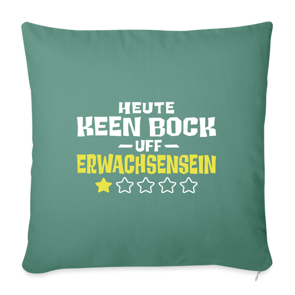 Keen Bock uff Erwachsensein - Sofakissen mit Füllung (45 x 45 cm) - Tanngrün