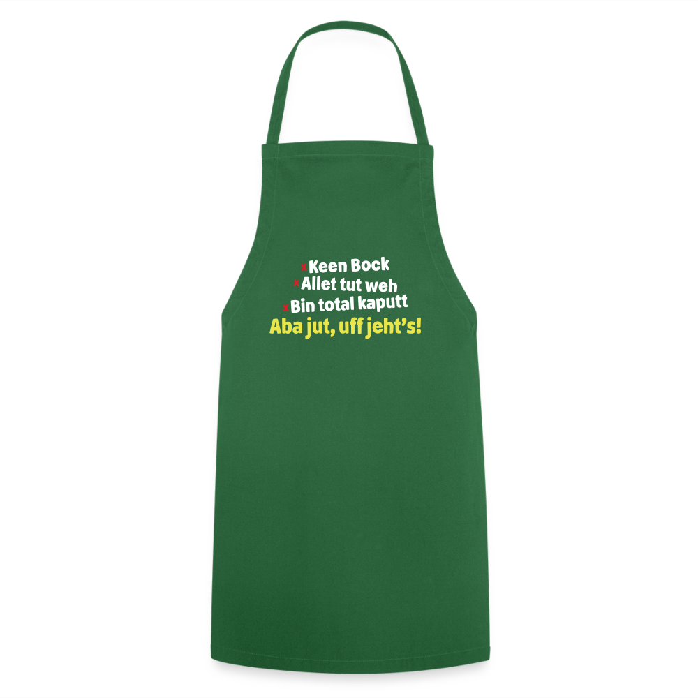 aba jut, uff jeht's! - Kochschürze - Grün