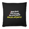 aba jut, uff jeht's! - Sofakissen mit Füllung (45 x 45 cm) - Schwarz