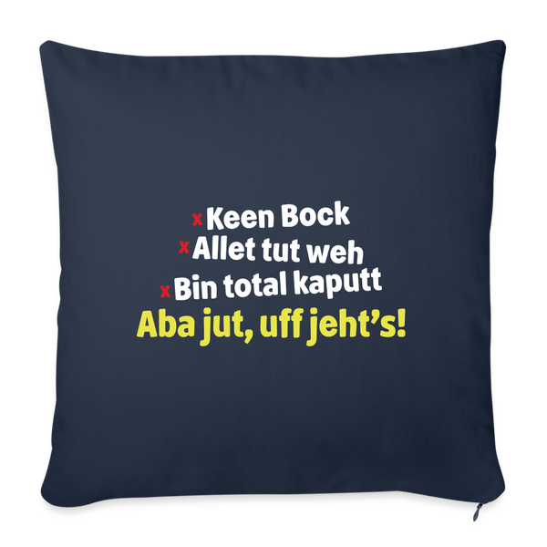 aba jut, uff jeht's! - Sofakissen mit Füllung (45 x 45 cm) - Navy