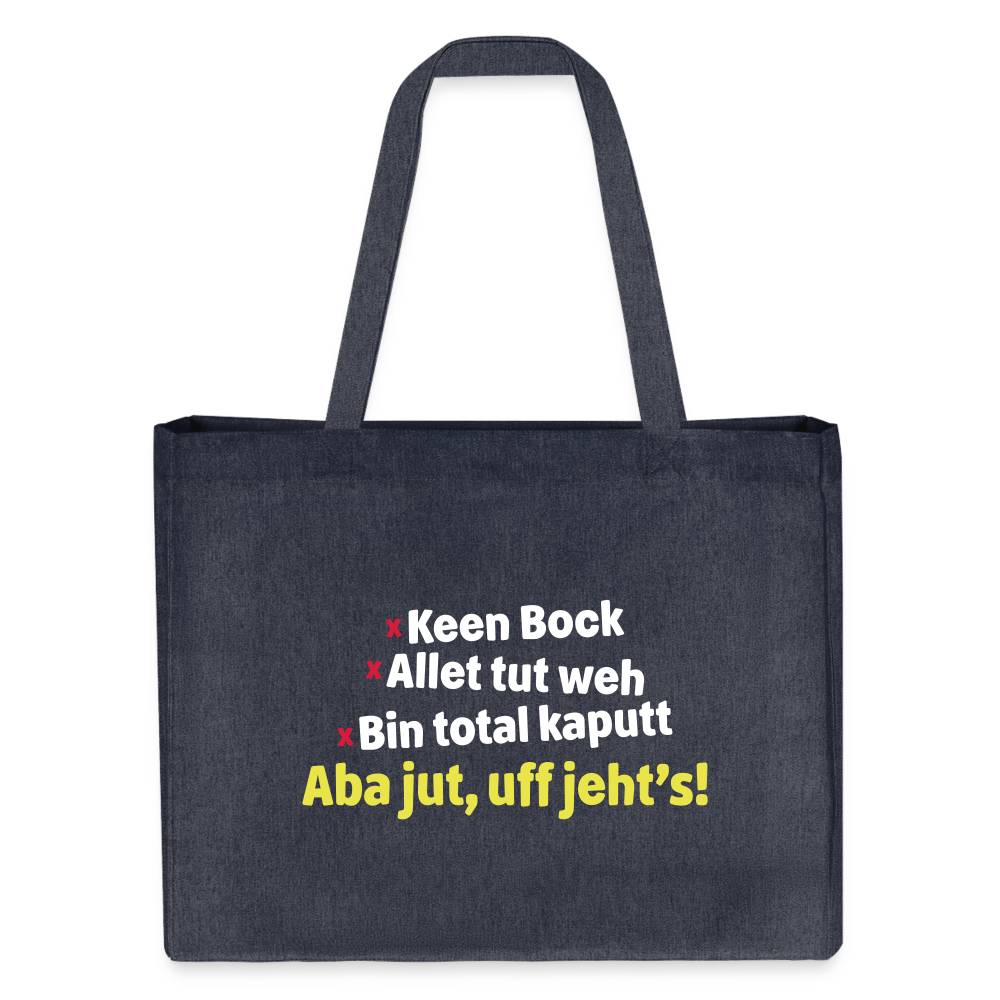 aba jut, uff jeht's! - Shopping Bag - midnight Blue