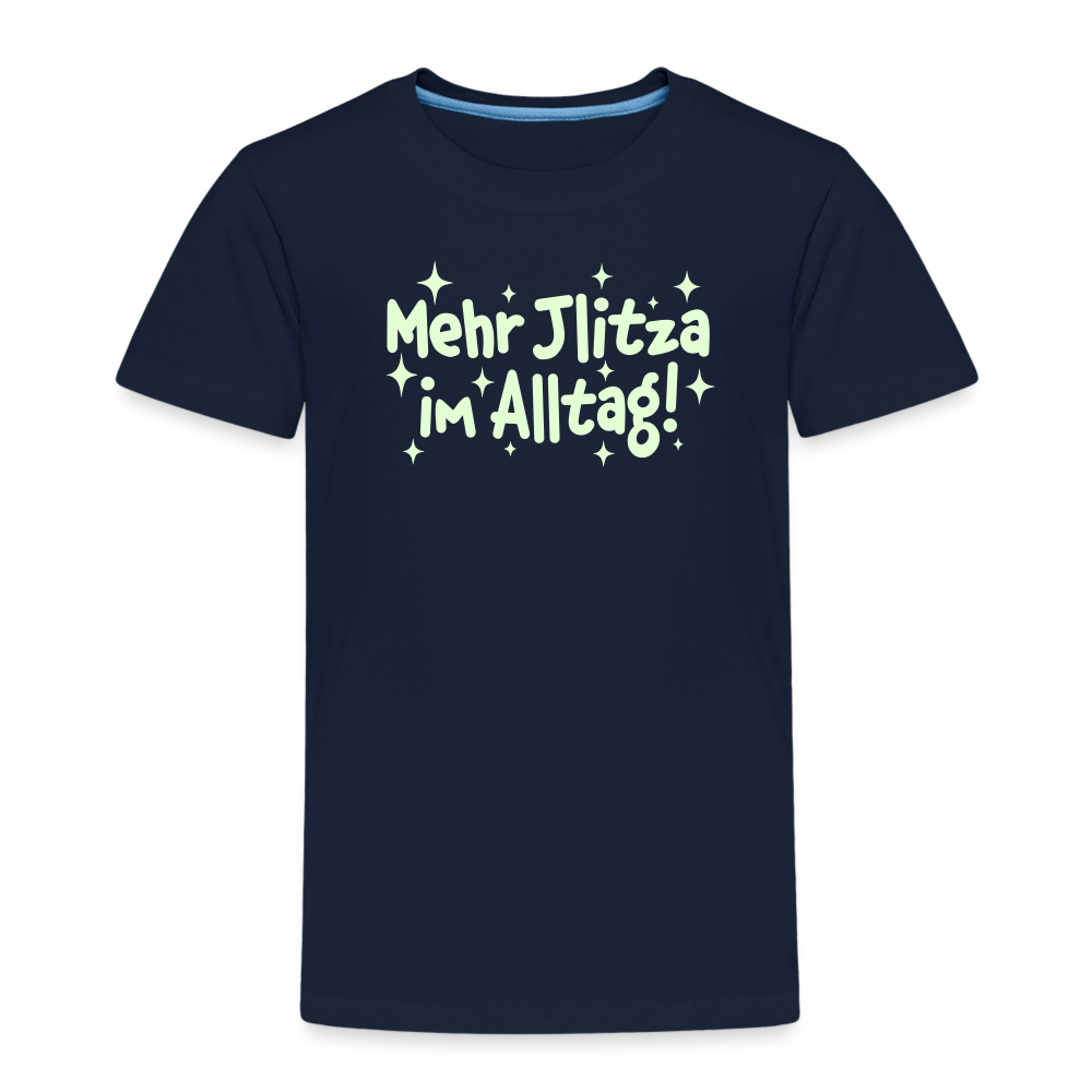 Mehr Jlitzer im Alltag! - Kinder Premium T-Shirt - Navy