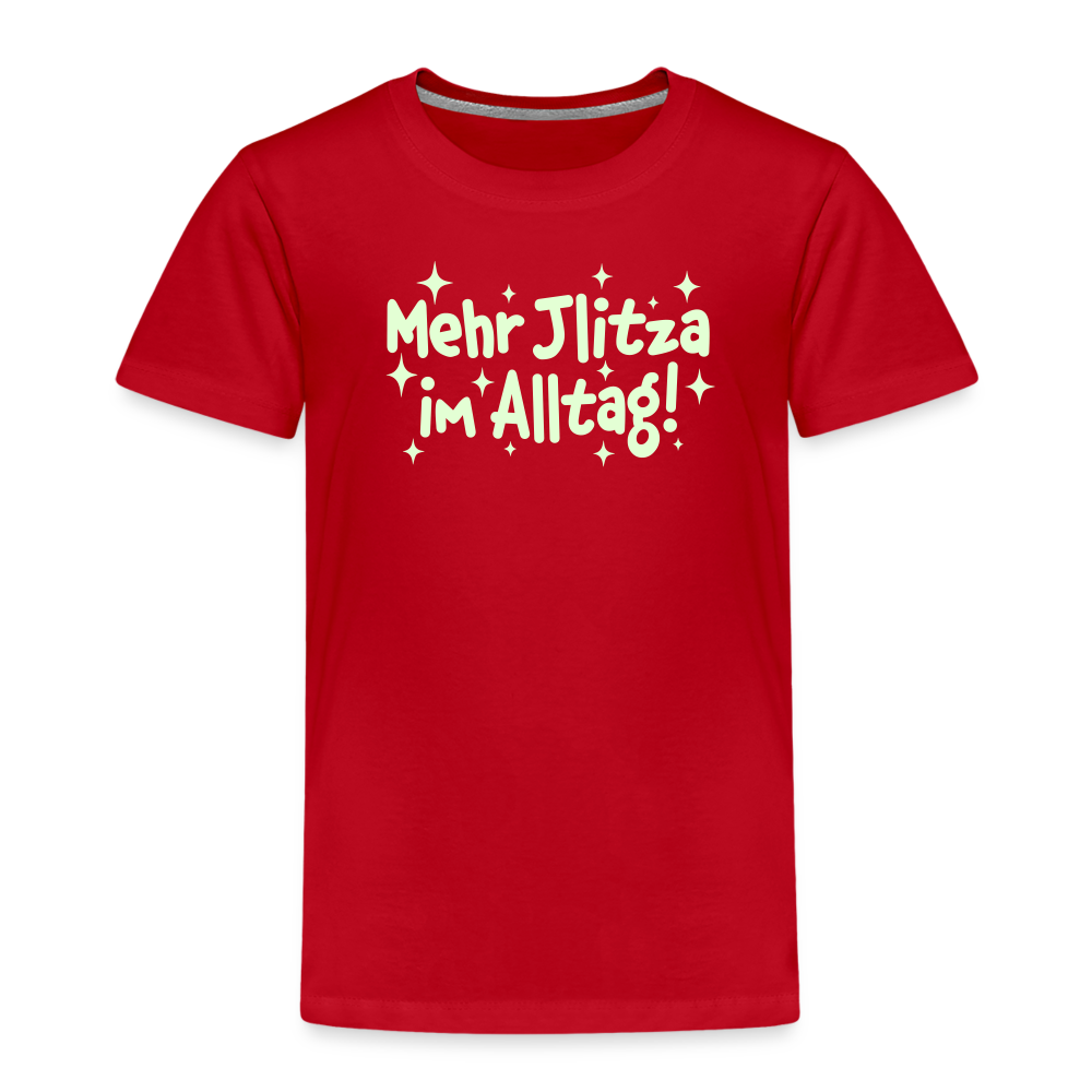 Mehr Jlitzer im Alltag! - Kinder Premium T-Shirt - Rot