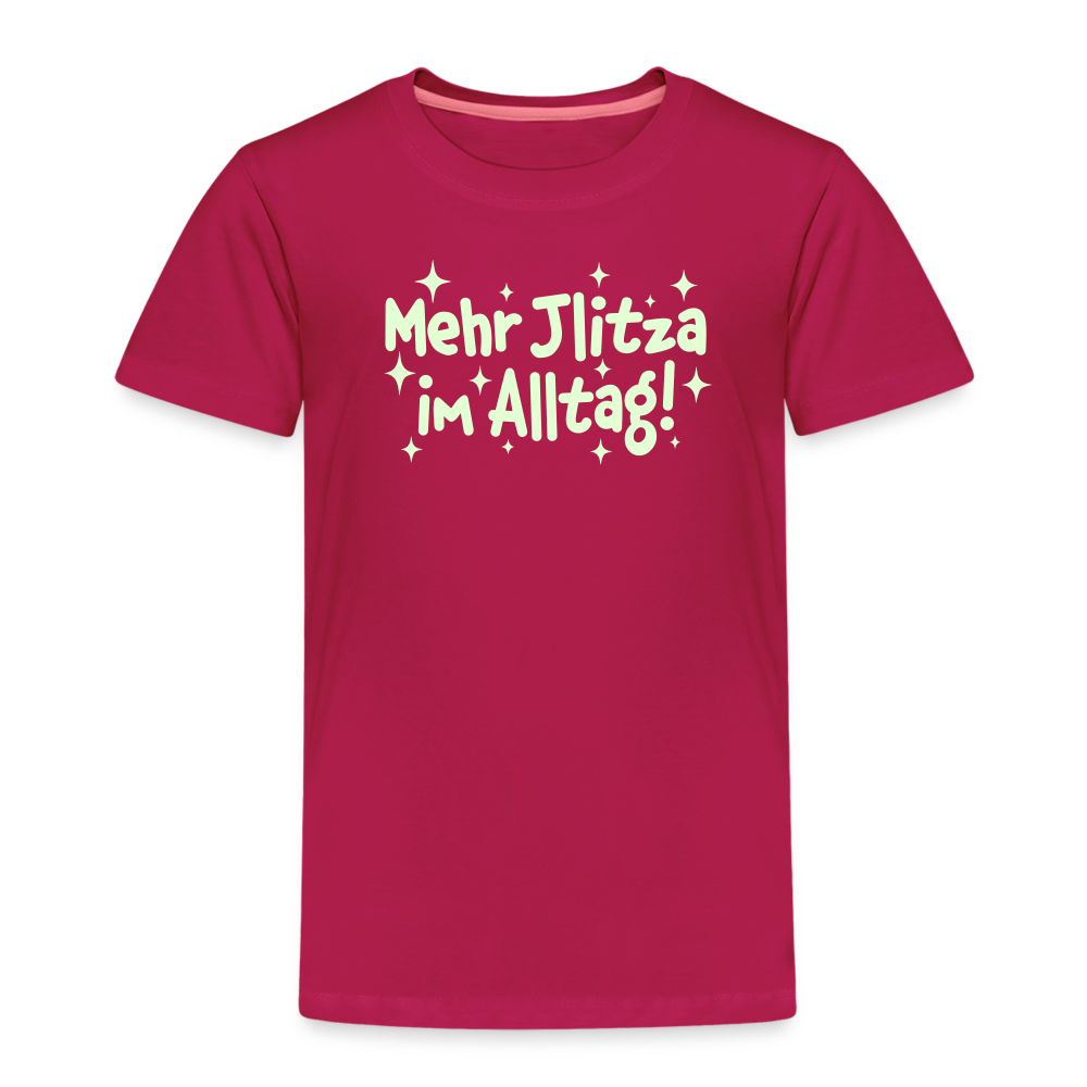 Mehr Jlitzer im Alltag! - Kinder Premium T-Shirt - dunkles Pink
