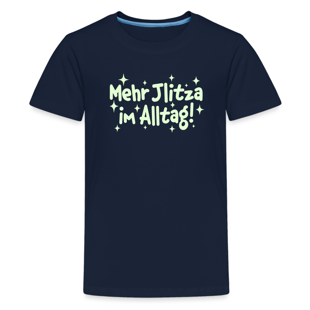 Mehr Jlitzer im Alltag! - Teenager Premium T-Shirt - Navy