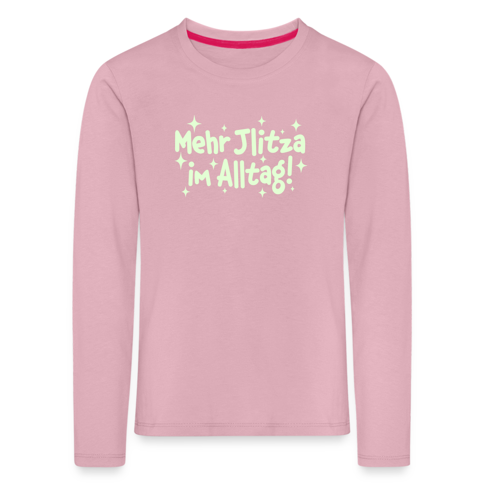 Mehr Jlitzer im Alltag! - Kinder Langarmshirt - Hellrosa