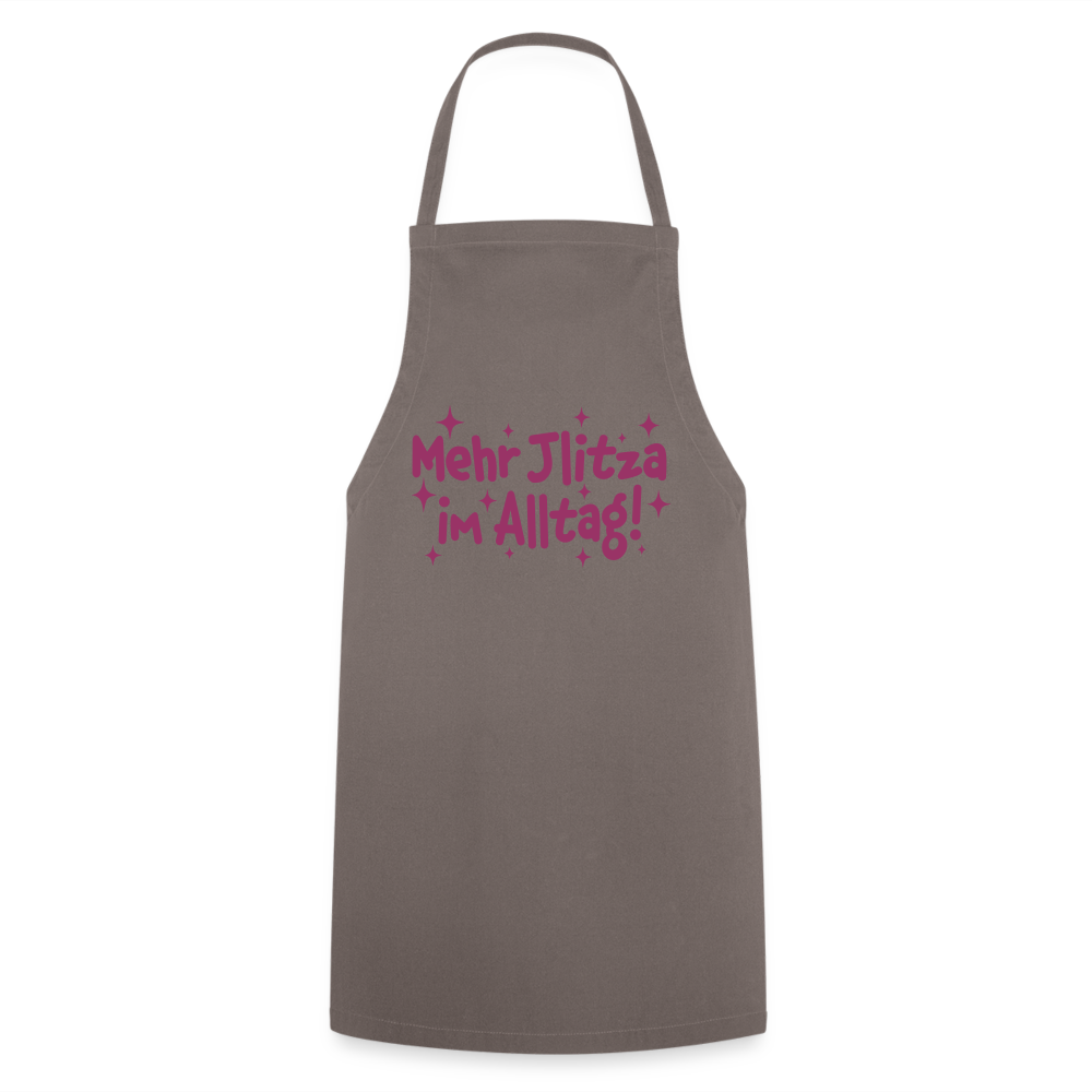 Mehr Jlitzer im Alltag! - Kochschürze - Grau