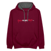 Eene meene Meck... - Kontrast Hoodie - Weinrot/Anthrazit