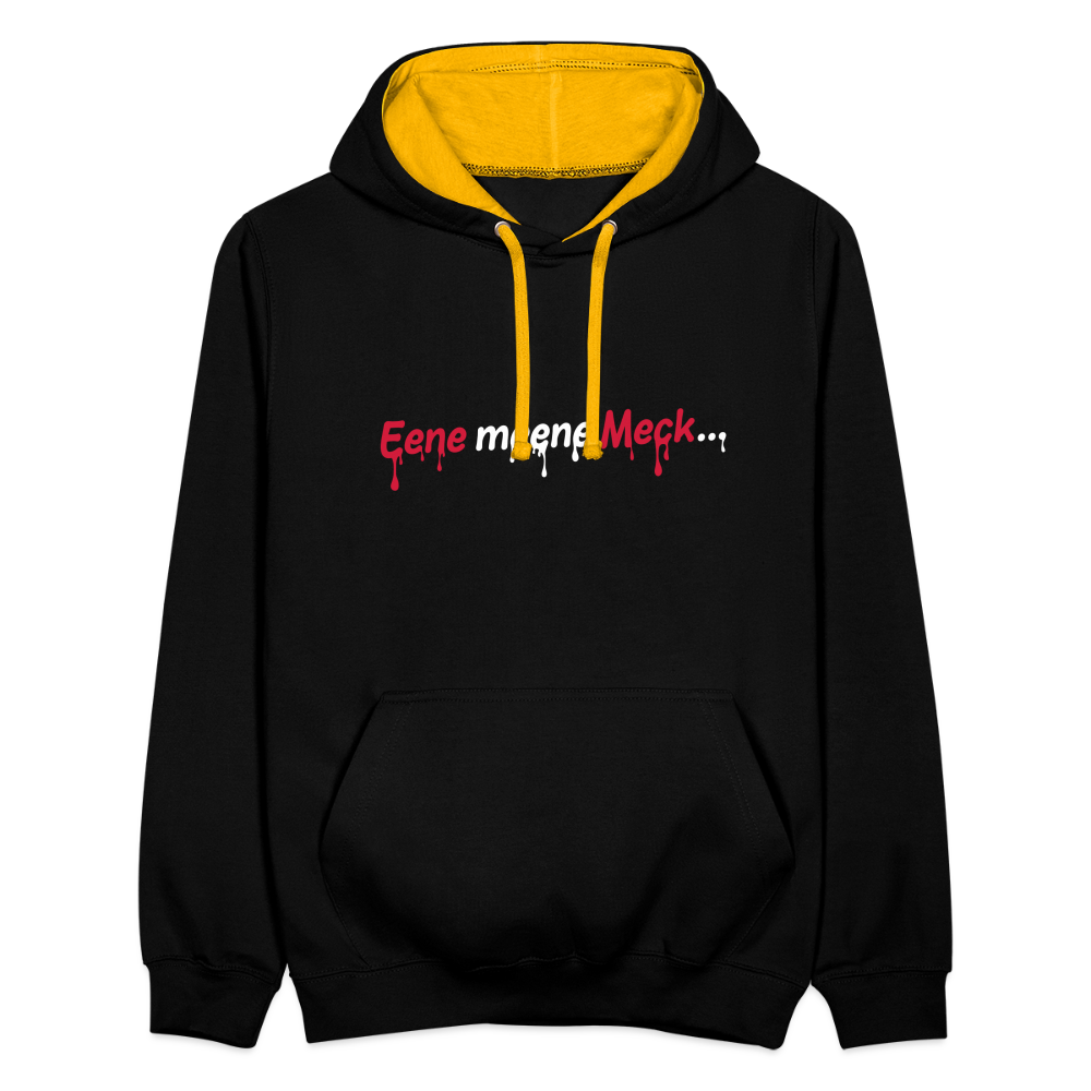 Eene meene Meck... - Kontrast Hoodie - Schwarz/Gold