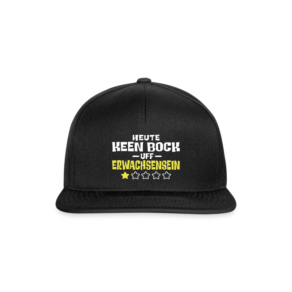 Keen Bock uff Erwachsensein - Snapback Cap - Schwarz/Schwarz
