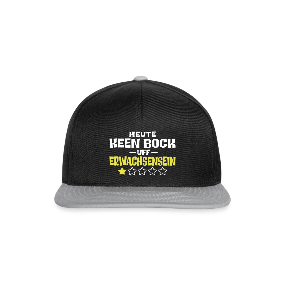 Keen Bock uff Erwachsensein - Snapback Cap - Schwarz/Grau