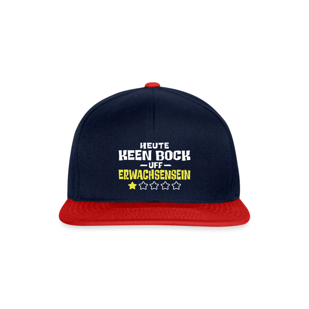 Keen Bock uff Erwachsensein - Snapback Cap - Navy/Rot