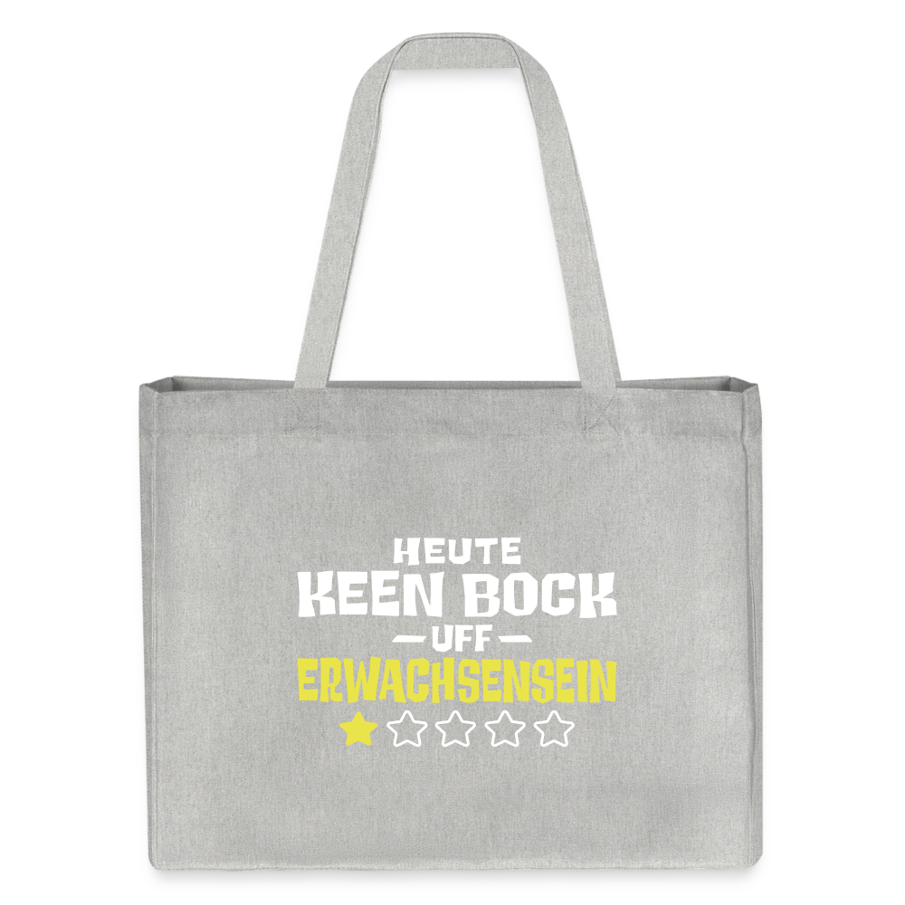 Keen Bock uff Erwachsensein - Shopping Bag - Grau meliert